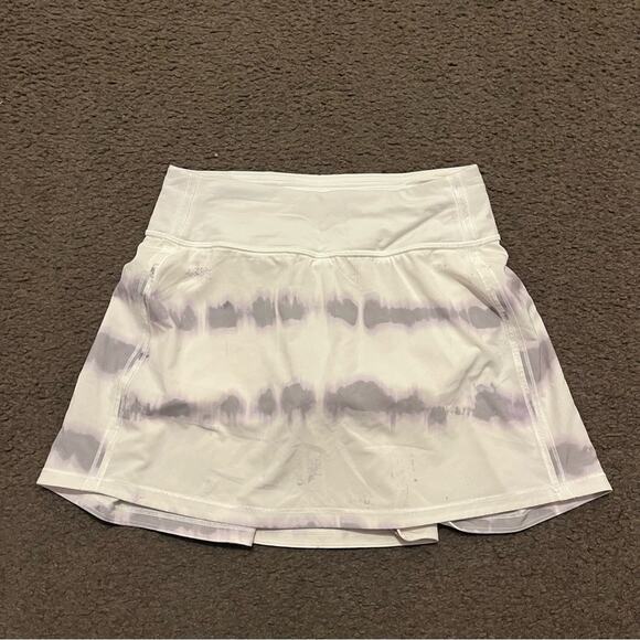 Lululemon Pace Rival Mid Rise Mini Skirt In Transverse Lilac Multi - Picture 2 of 5